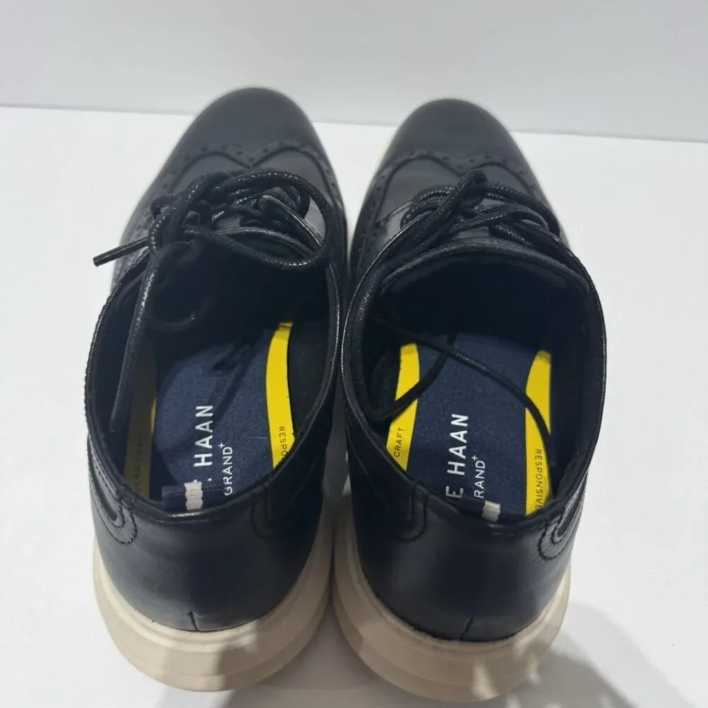 Cole Haan Mens Grand Wingtip Oxford Black Size 9W